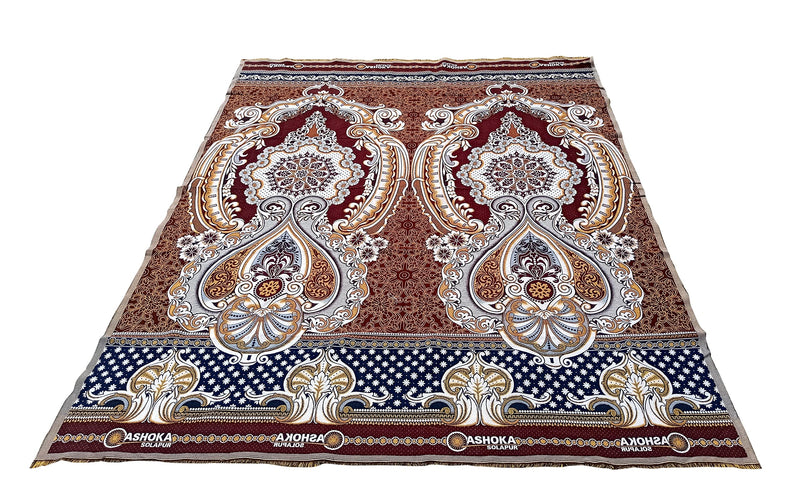 Mandhania Solapuri Chaddar Royal King Size 100% Cotton Dailyuse 203 Pack of 2 (7.5 X 9 Ft)