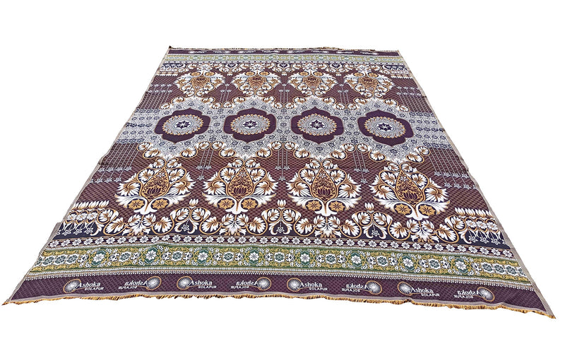 Mandhania Solapuri Chaddar Royal King Size 100% Cotton Dailyuse 202 Pack of 2 (7.5 X 9 Ft)