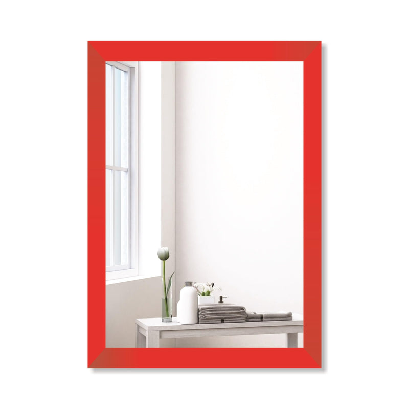 Creative Arts n Frames Framed Bathroom Rectangular Wall Mount Mirror 15x21 inch (Red)