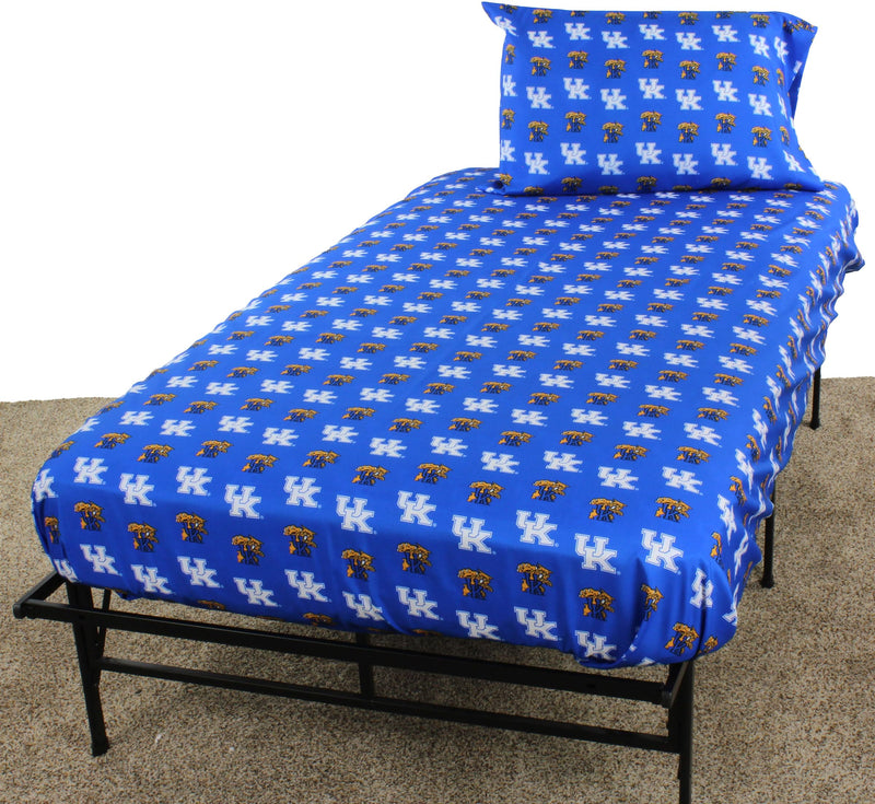 College Covers Kentucky Wildcats Printed Sheet Set - Queen -