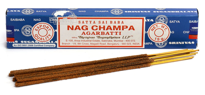 Satya Sai Baba Original Nag Champa Joss Incense Sticks 15g Box (3 Packs)