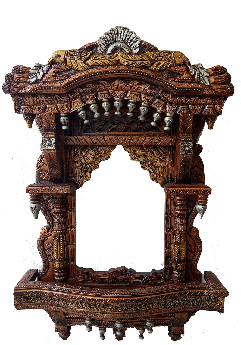 Aarsun Traditional Rajasthani Wooden Jharokha Designer Frame Wall Decor