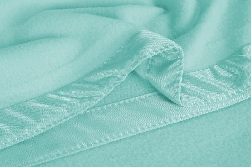 BSB HOME® True North Luxury Micro Fleece Blanket for Single Bed (60 x 86 inches) |Ultrasoft & Lightweight Antipilling Blanket with Satin Piping Border - 250 GSM |Double - 152x220 cms|Aqua