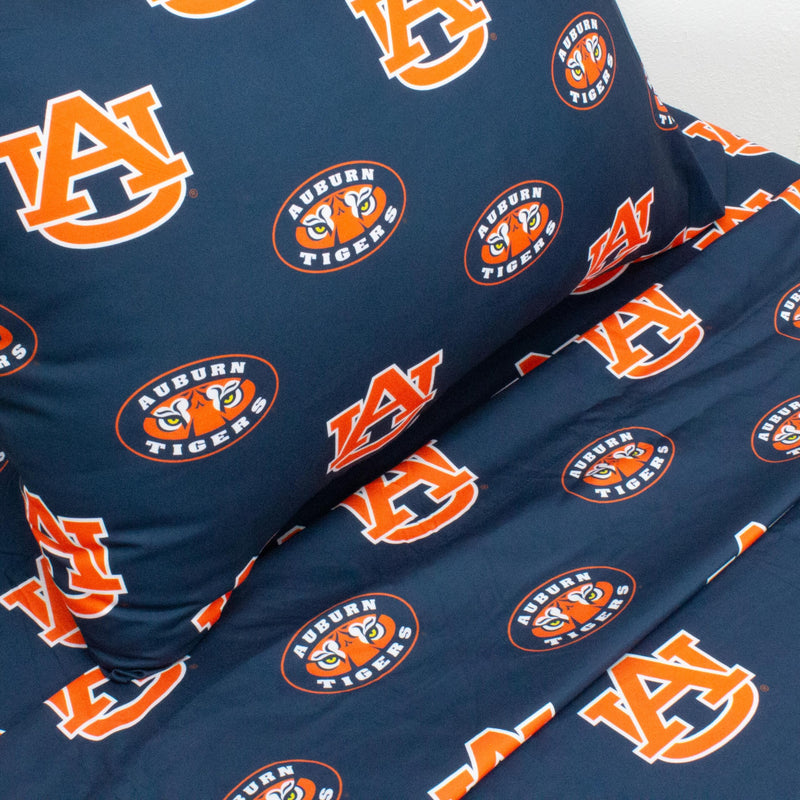 Comfy Feet AUBSSKG Auburn Printed Sheet Set King - Solid