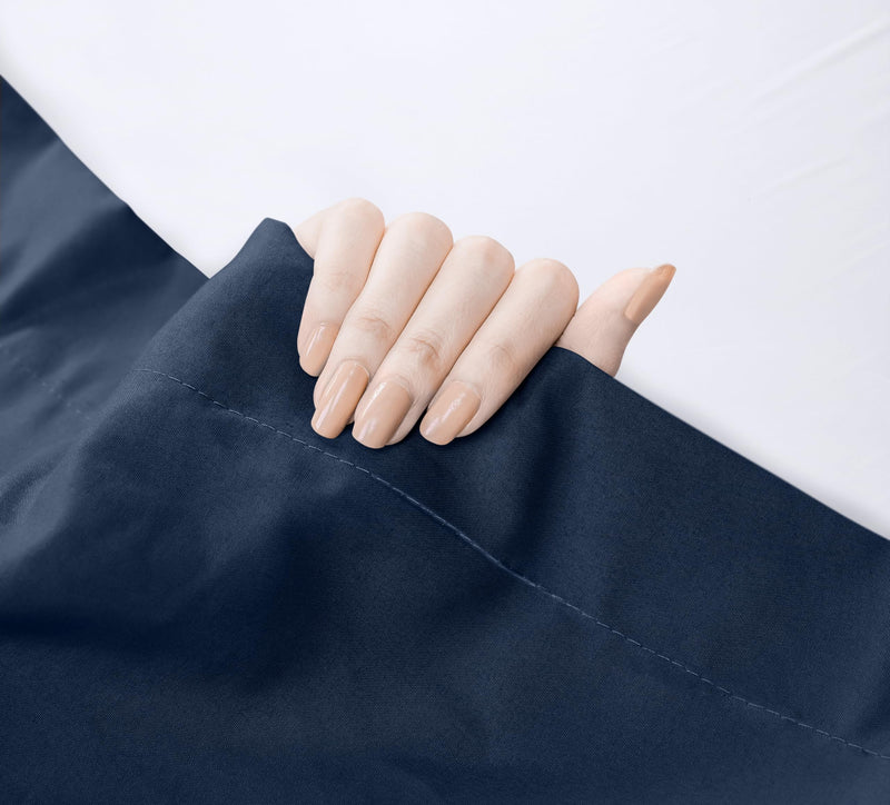 Utopia Bedding Flat Sheets (Queen, Navy)