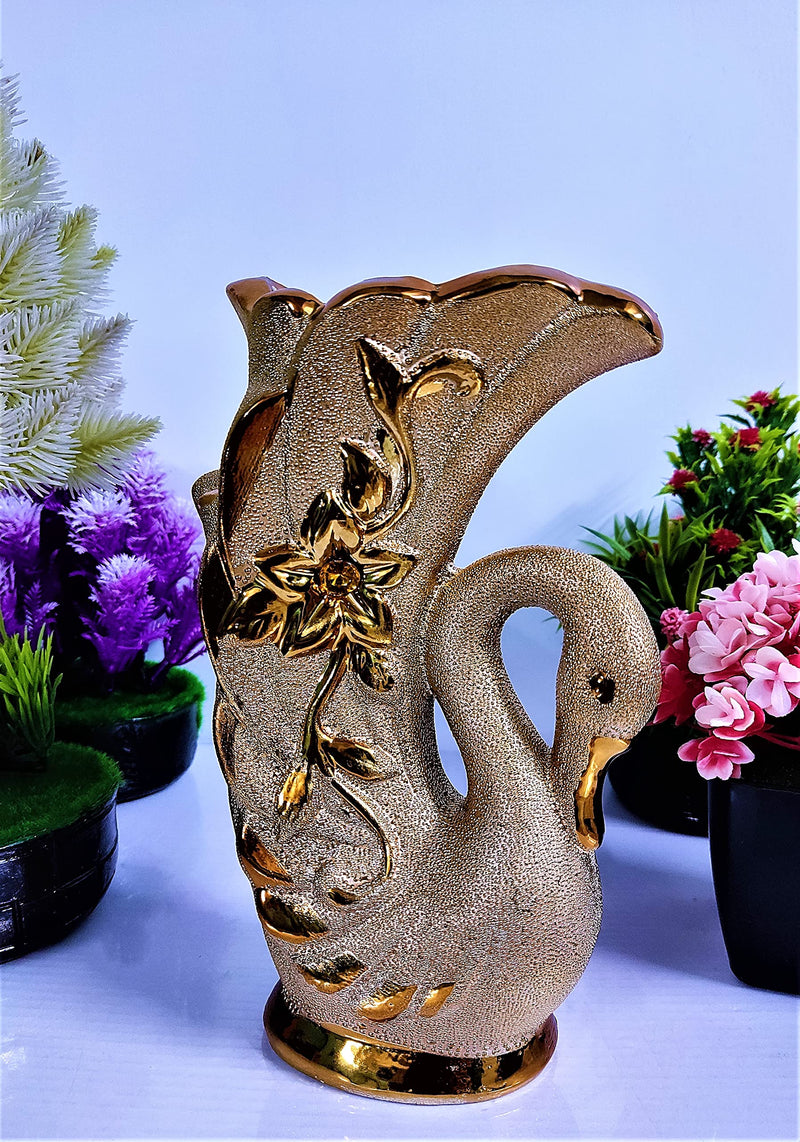 Thrifx Home Decor Premium Edition Swan Vase for Office/Home/Gifts Antique Decoratives