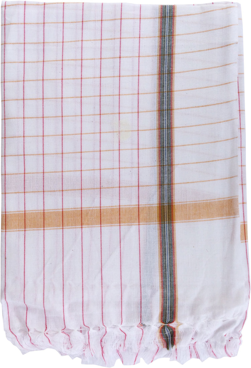 Fancyadda Handloom Cotton Bath Towels (Pack of 4, Extra Large Size, 3 feet x 6 feet, Premium Quality, Checks Pattern)