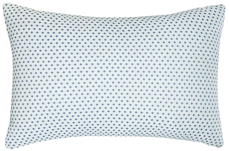 Solimo Microfibre & Polyester 4-Piece Premium Bed Pillow Set, Microfibre, Blue & White, 43 X 69 X 17 Cm