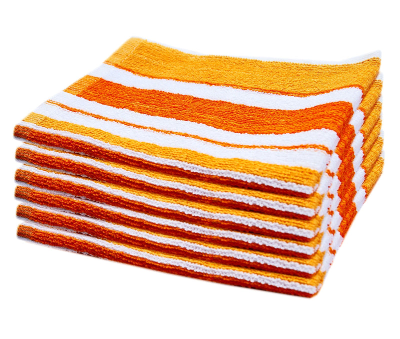 Space Fly Striped Hand Towels High Absrobent (Set Of 10)-, 12 Inch X 18 Inch (Multi Color)