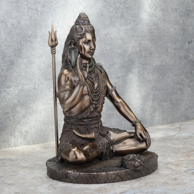 Veronese Design Lord Shiva in Meditation Pose Statue Sculpture - Hindu God and Destroyer of Evil