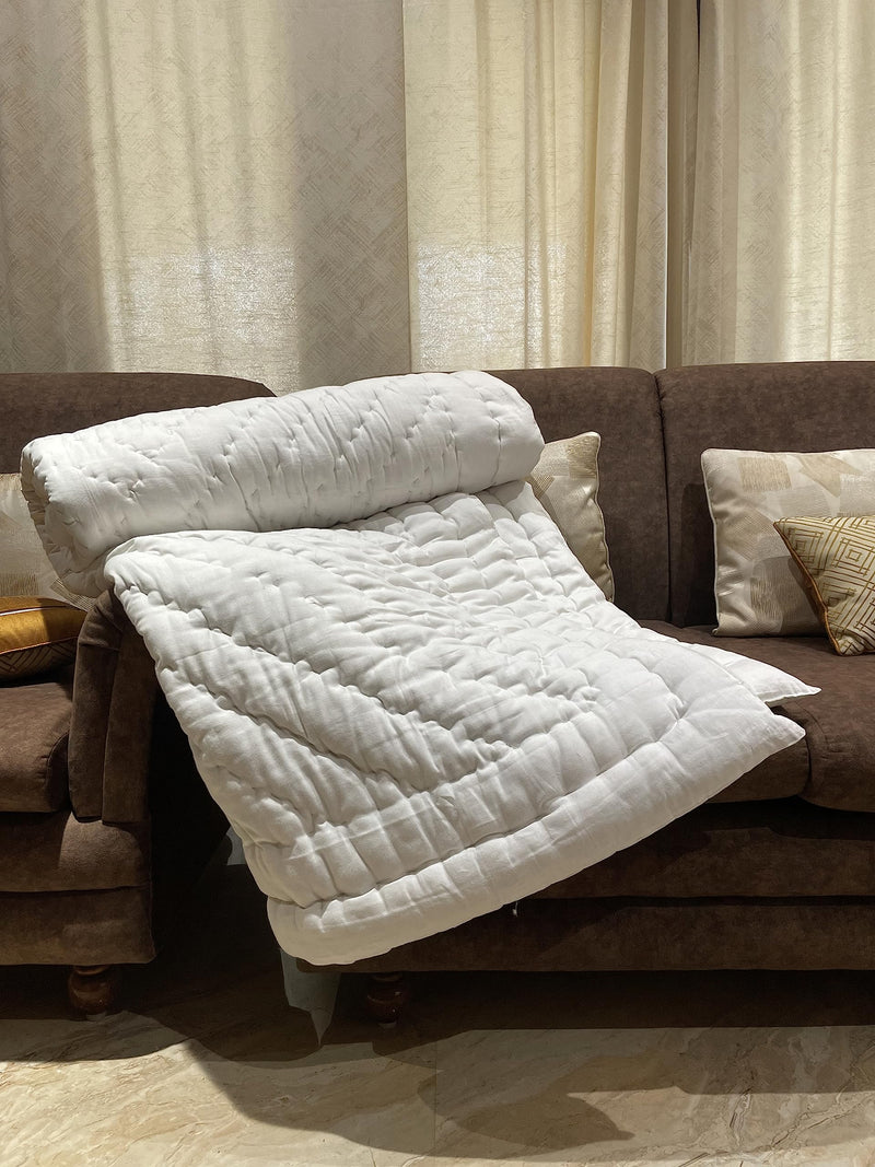 GPGP Pure Kapaas Rui Cotton Blanket Quilt Rajai for Bedroom for Winters (Double Bed)