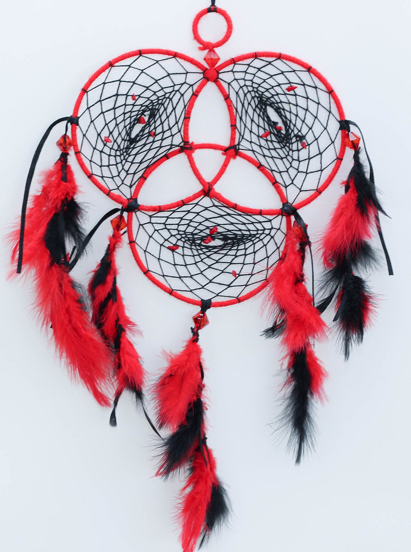 Daedal Dream Catcher- Reuleaux Triangle(Red and Black) DDC32 (Dimensions 38cm L X 21cm W X 1cm D)