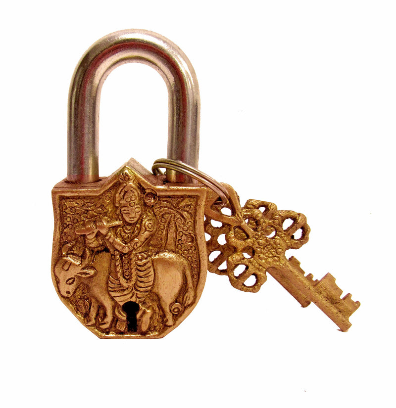 Aesthetic Decors Krishna Design Decorative Lock