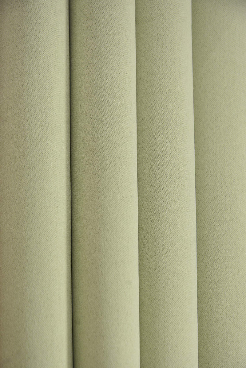 Brand Roots Room Darkening Blackout Heavy Solid 100% Opaque Curtains for Long Door 9 Feet, Pack of 1, Green (Olive Green, Long Door 9 Feet)