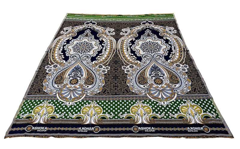 Mandhania Solapuri Chaddar Royal King Size 100% Cotton Dailyuse 203 Pack of 2 (7.5 X 9 Ft)