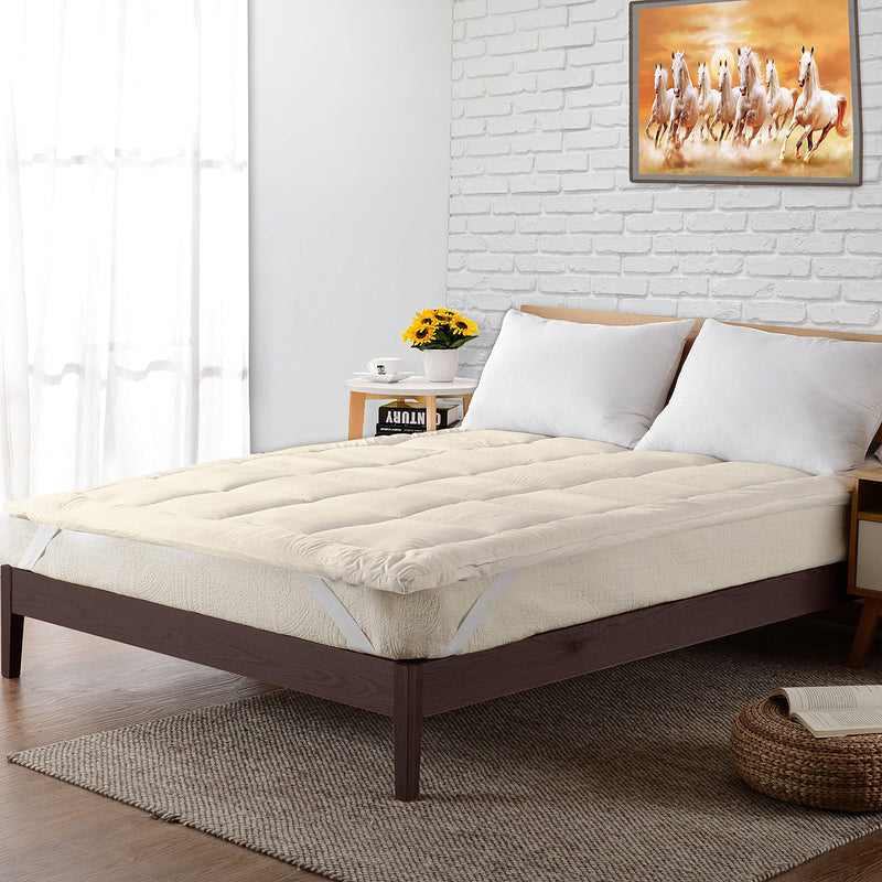 EVERDECOR Soft 1000 GSM Mattress Padding/Topper for Comfortable Sleep beige (60x72inch)