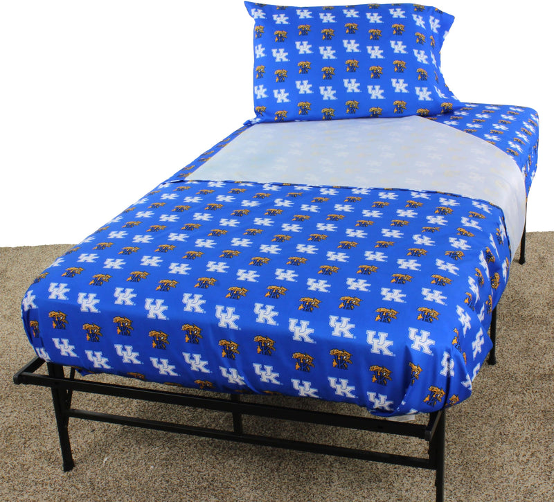 College Covers Kentucky Wildcats Printed Sheet Set - Queen -