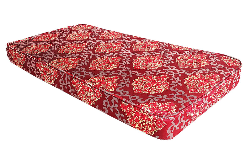 Binani Travel Bed 4-inch Soft Double Bed Dual Comfort Folding Mattress (Red, Double)