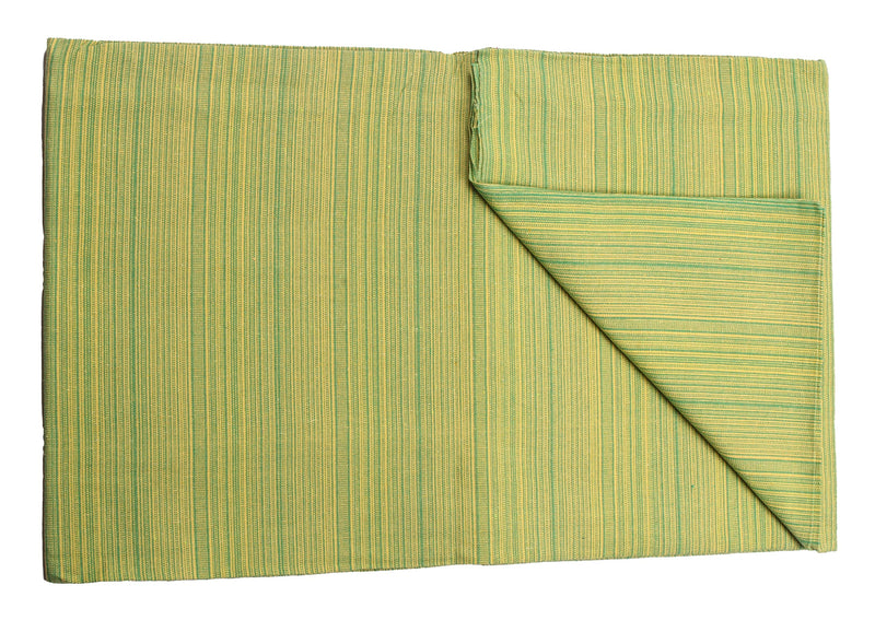 THARUNSHA ELITE 100% Natural Pure Cotton All Weather Blanket/Solapur Bedsheet/Top Sheet/AC Comforter Elegant Design- Single Size 60 inches x 90 inches (Green)