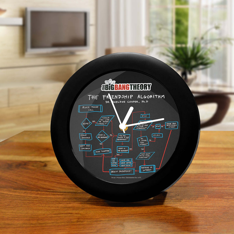 MCSID RAZZ Abstract Big Bang Theory TV Series The Friendship Algorithm Design Plastic Table Clock (Multicolour)