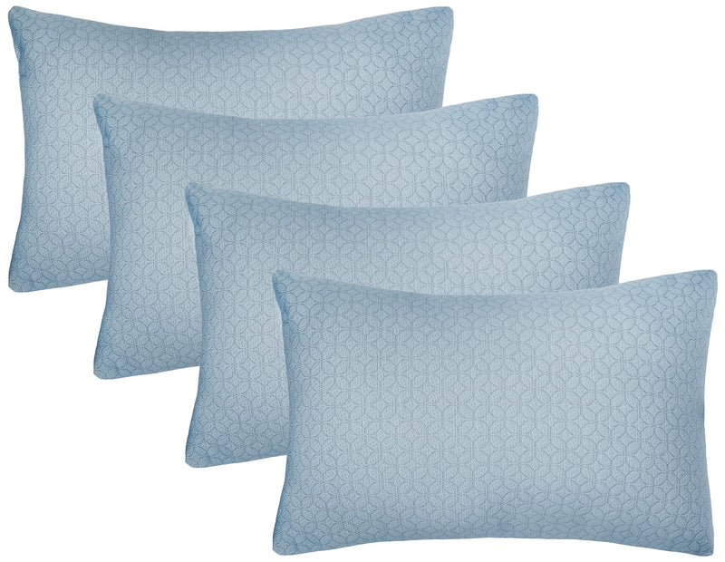 Solimo Microfibre & Polyester 4-Piece Premium Bed Pillow Set, Microfibre, Grey, 43 X 69 X 17 Cm