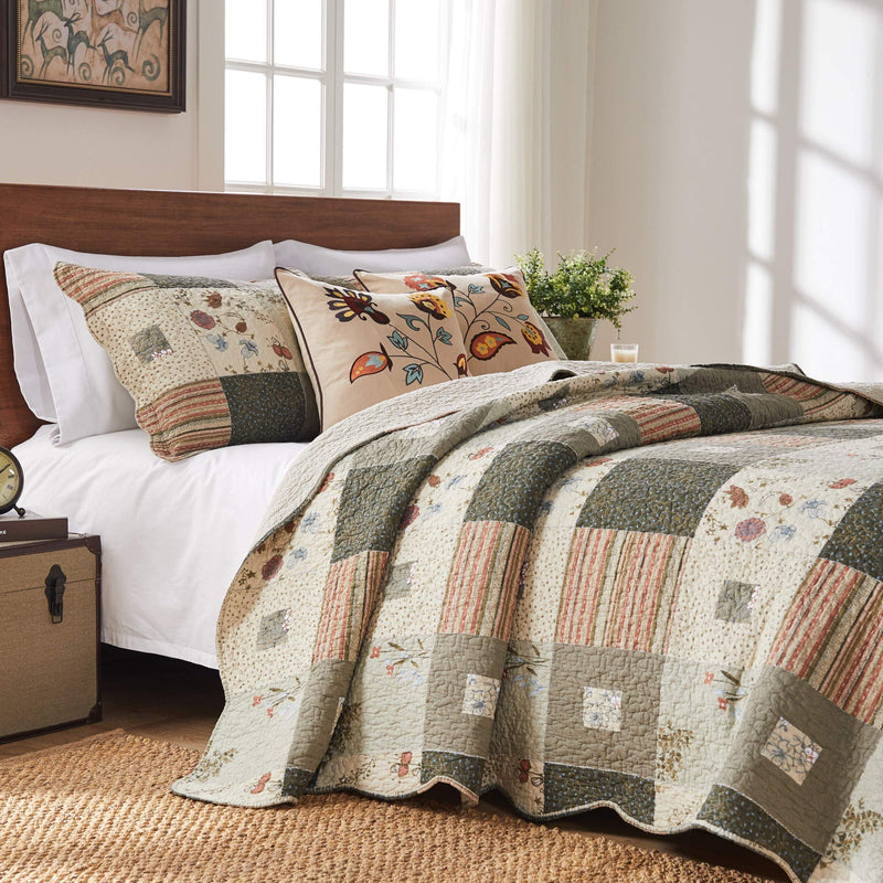 Greenland Home 5 Piece Sedona Bonus Quilt Set, Full/Queen