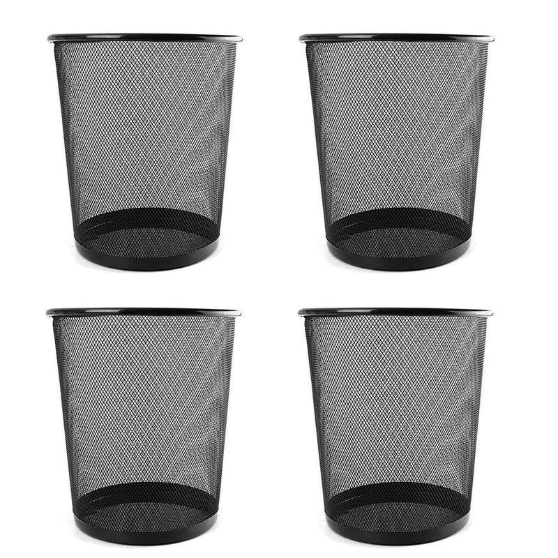 TIED RIBBONS Metal Mesh Big Size Dustbin for kitchen living room office use room small rooms(Set of 4, Black,Metal Mesh)