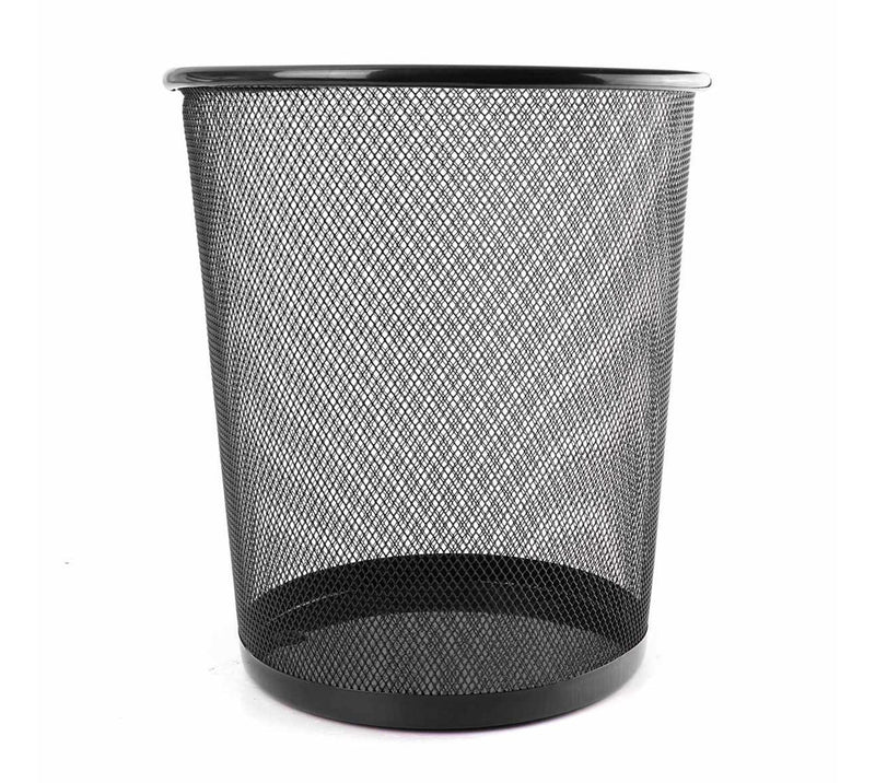 TIED RIBBONS TiedRibbons Metal Mesh Big Size Dustbin for Room for Kids | Waste Paper Basket(Black, 10 LTR)