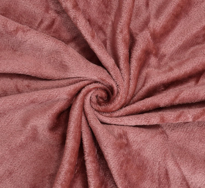 Subtlespreads Premium Solid Flannel Velvet Warm Elastic Fitted Bedsheets King Size with 2 Pillow Covers 72" x 78" - Bedsheets for Double Bed Winter Season (Onion Pink)