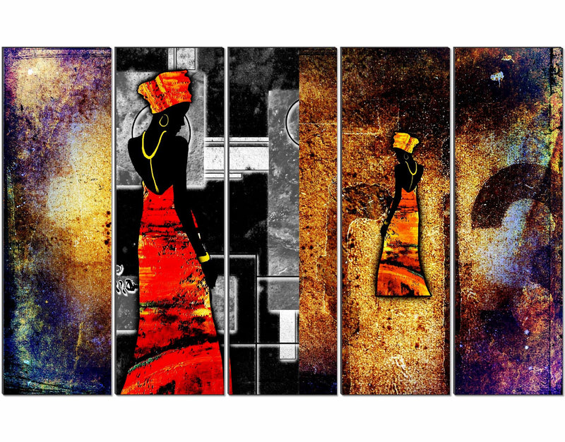 SAF paintings Set of 5 modern art 6MM MDF large Premium Panel wall painting 24 Inch x 40 Inch SANFLL35092