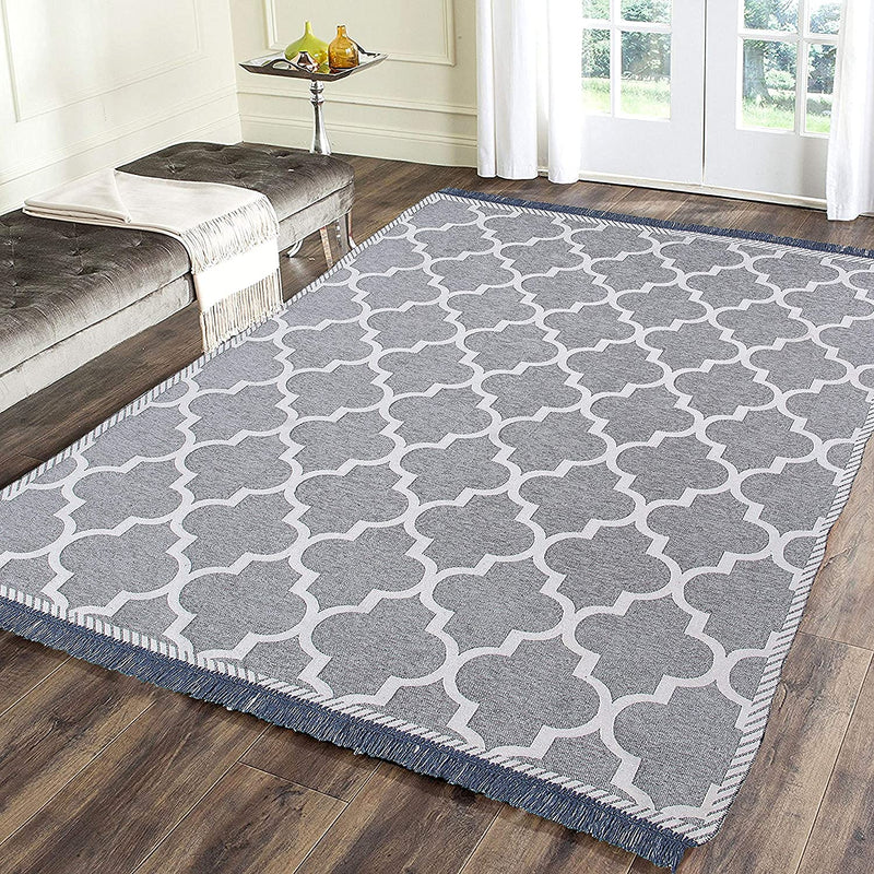 Sparrow World Premium Exclusive Chennille Living Room Rectangular Carpet,Area Rug,Durries,Bedcover || 5X7 Feet || (Grey)