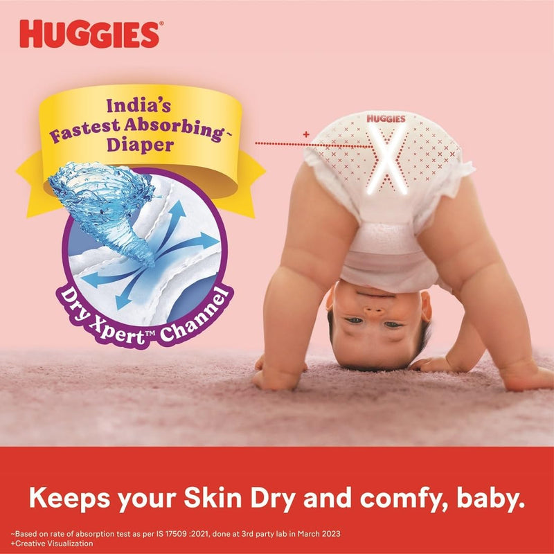 Huggies Complete Comfort Wonder Pants Extra Large (XL) Size (12-17 Kgs) Baby Diaper Pants, 168 count| India's Fastest Absorbing Diaper with upto 4x faster absorption | Unique Dry Xpert Channel