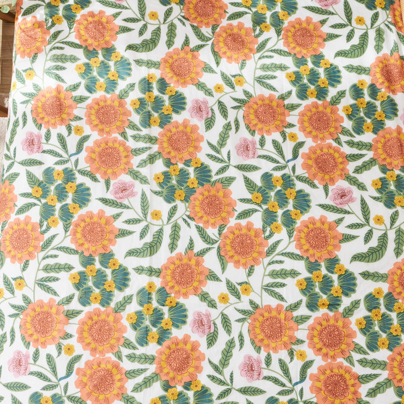 Chumbak Marigold Cotton Dohar, Single