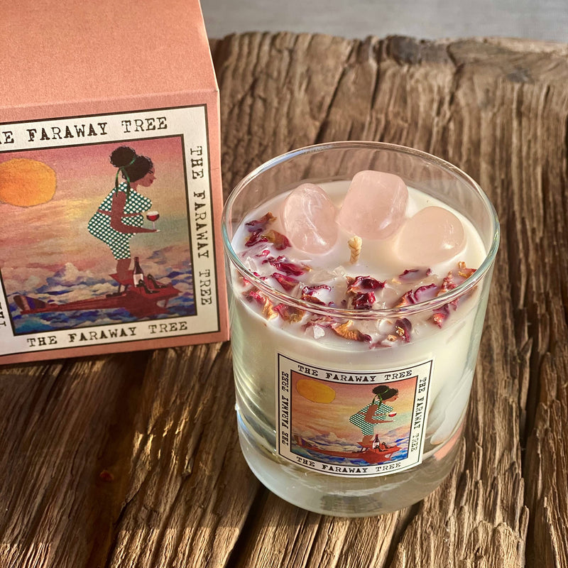 THE FARAWAY TREE x Tweak Rose Quartz Crystal Candle - Madagascar