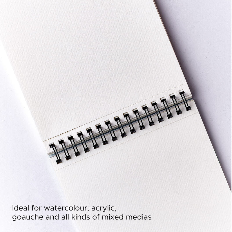 Factor Notes Watercolour Book: A5, 300 GSM Paper, 24 Pages with Perforation, Wiro Bound (Wine Glass)