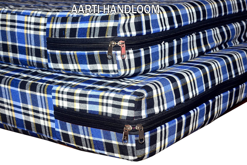 AARTI Handloom Mattress Cover/BedCover with Zip/Chain All Customized Sizes