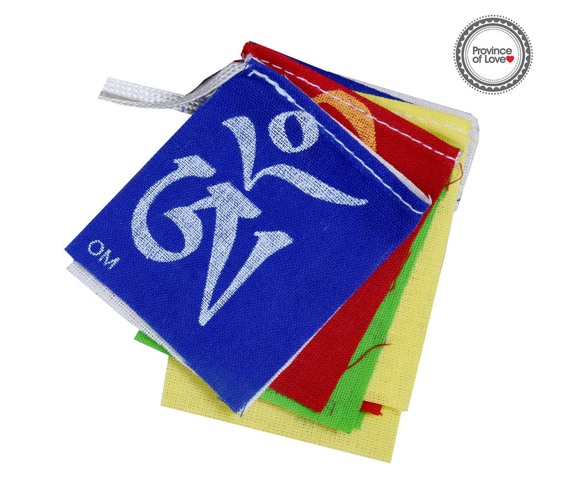 Province of Love Cotton Tibetan Buddhist Prayer Flag (Multicolour)