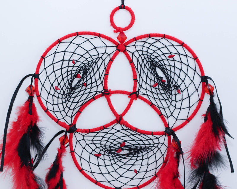 Daedal Dream Catcher- Reuleaux Triangle(Red and Black) DDC32 (Dimensions 38cm L X 21cm W X 1cm D)