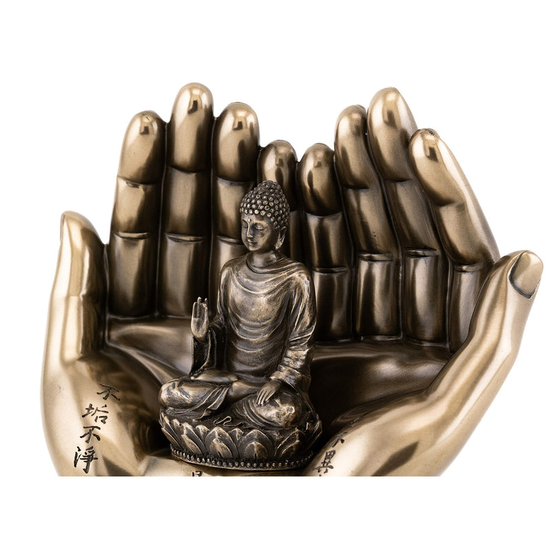 Top Collection Shakyamuni on Palm Statue - The Enlightened One Sculpture in Premium Cold Cast Bronze- 5.75-Inch Collectible Supreme Buddha Figurine