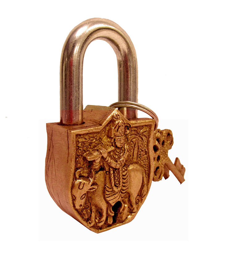 Aesthetic Decors Krishna Design Decorative Lock