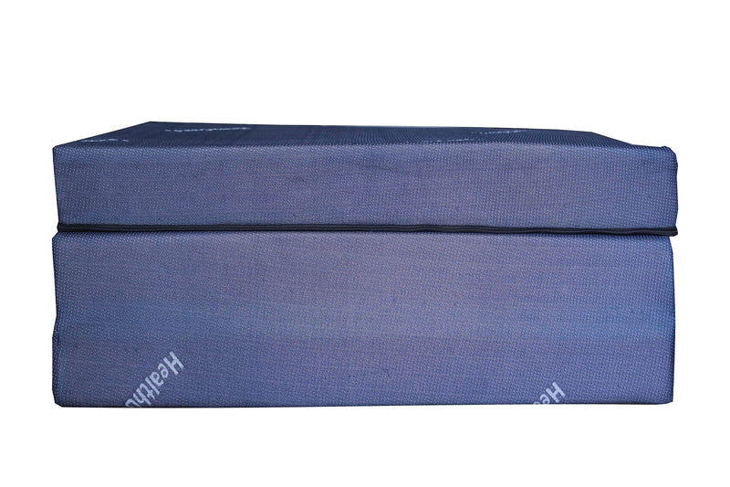 SPINEHEAL MATTRESS Tri-Fold 5 Inch Single Bed Size, 3 Fold Medium Firm Orthopedic Travelling Mattress (Blue, 72 X 30 X 5 Inches, Foam)