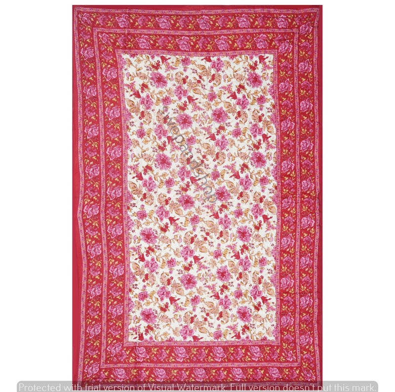 FABDESIGN QUILTS 300 TC Single Bed Pink Jaipuri Razai Organic Pure Cotton Jaipuri rajai Ac Quilt for Winter Soft Light Weight Rajasthani Traditional Cotton Razai (55 x 85 inch)