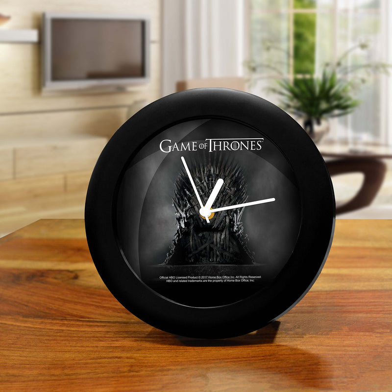 MC SID RAZZ -Game of Thrones- Iron Throne Design Table Clock -Desktop Clock- Birthday Officially Licensed by HBO, USA- Best Valentine's day Gift