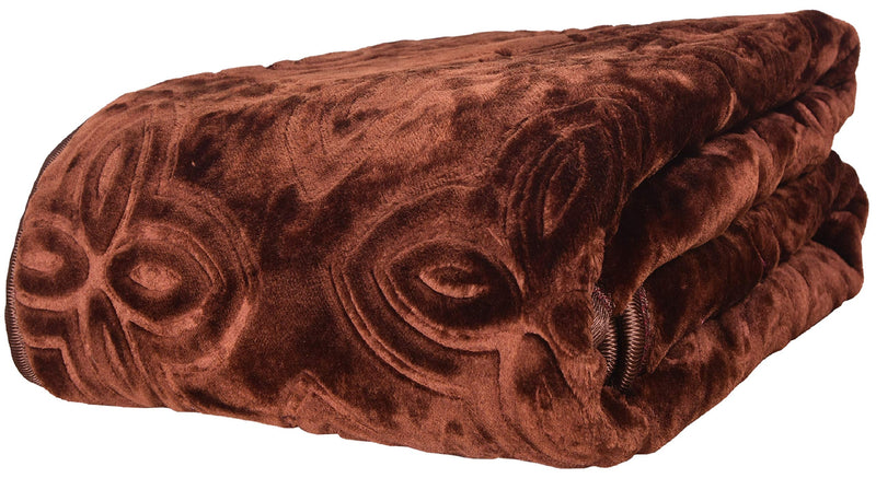 Goyal's ® Polyester 200 TC Blanket (Single_Red & Brown)