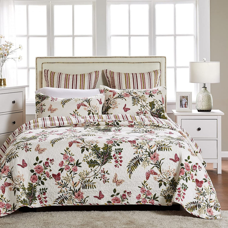 Greenland Home Butterflies Kings Quilt Set