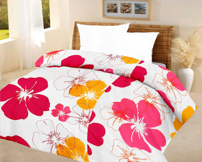 Lali prints Micro Big Floral Quilt Dohar A.C Blanket, Double Bed Size, Multicolour