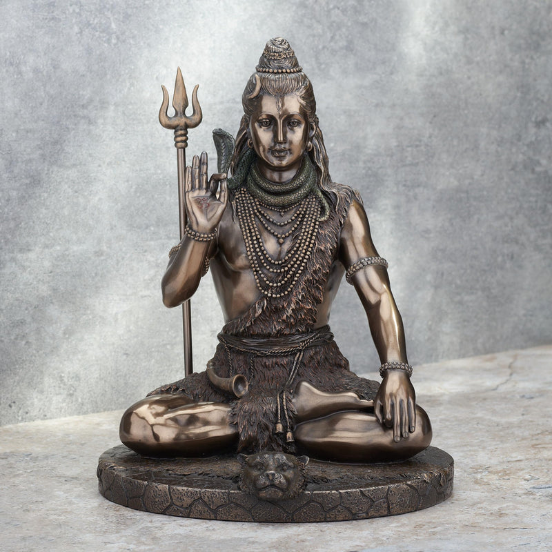 Veronese Design Lord Shiva in Meditation Pose Statue Sculpture - Hindu God and Destroyer of Evil