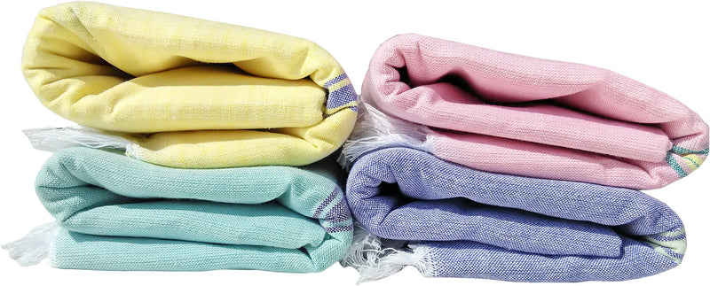 Fancyadda Cotton Bath Towel Combo 300 GSM (Set of 4, Multicolor, 85 cm x 175 cm)