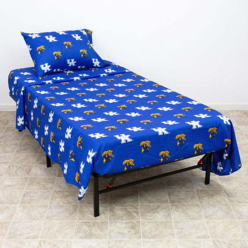 College Covers Kentucky Wildcats Printed Sheet Set - Queen -