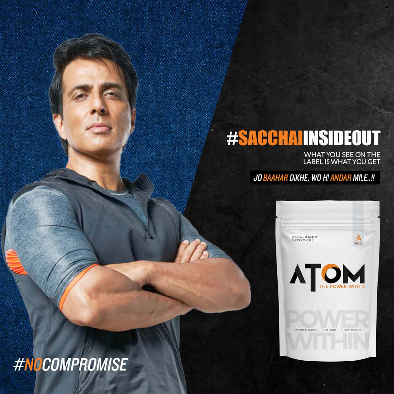 AS-IT-IS ATOM Weight Gainer 4 kg | 61.1g Carbs & 8.8g Proteins | Easy Source of Weight-Gaining Calories | Boosts Workout Performance (Double Rich Chocolate, 4 kg)